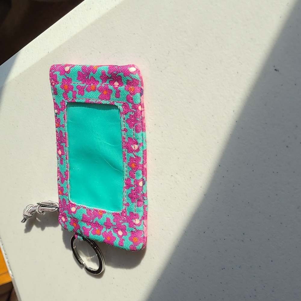 Vera Bradley ID Holder with Keychain Ring